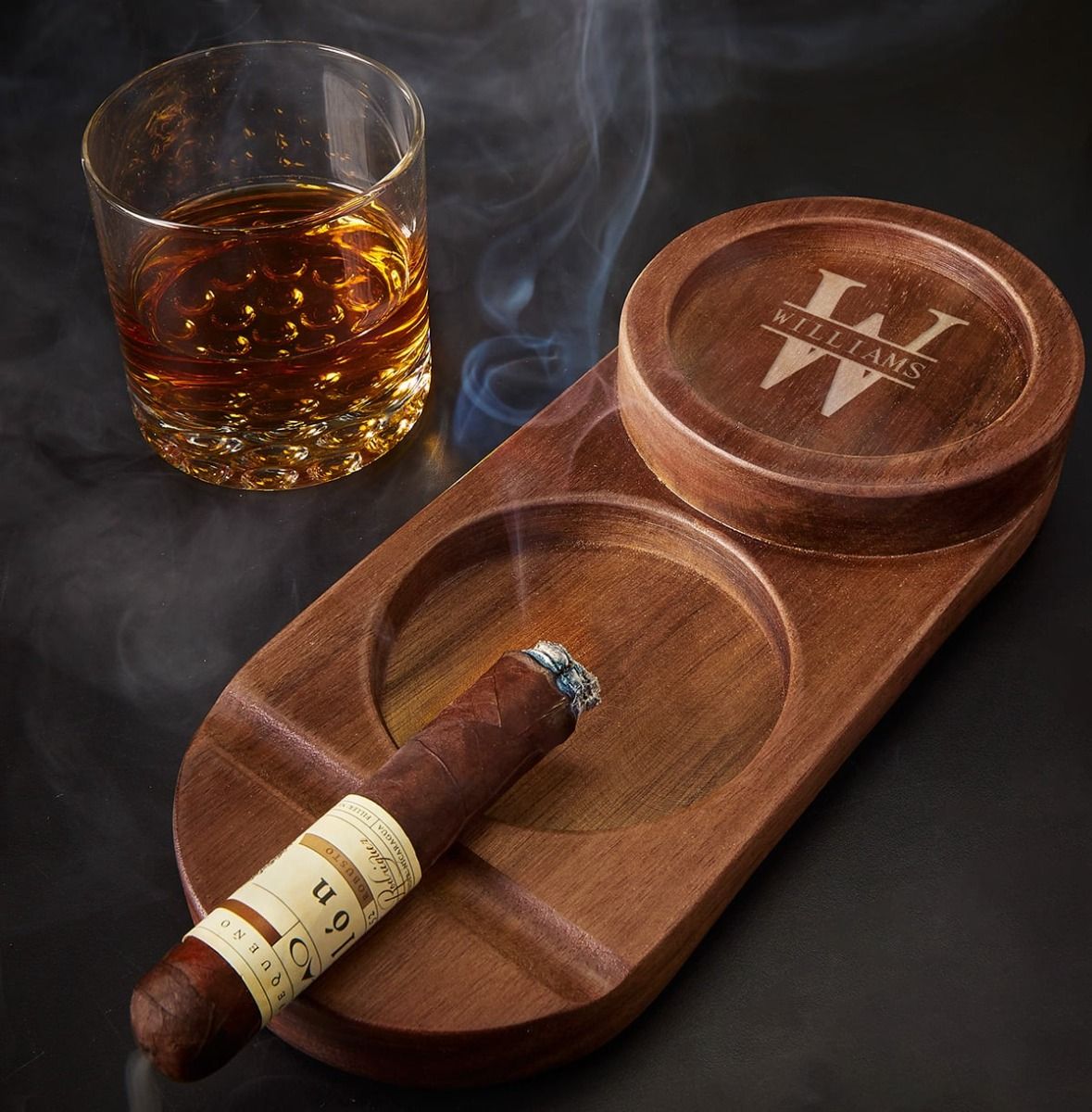 Wood Cigar Ash Tray Personalized store