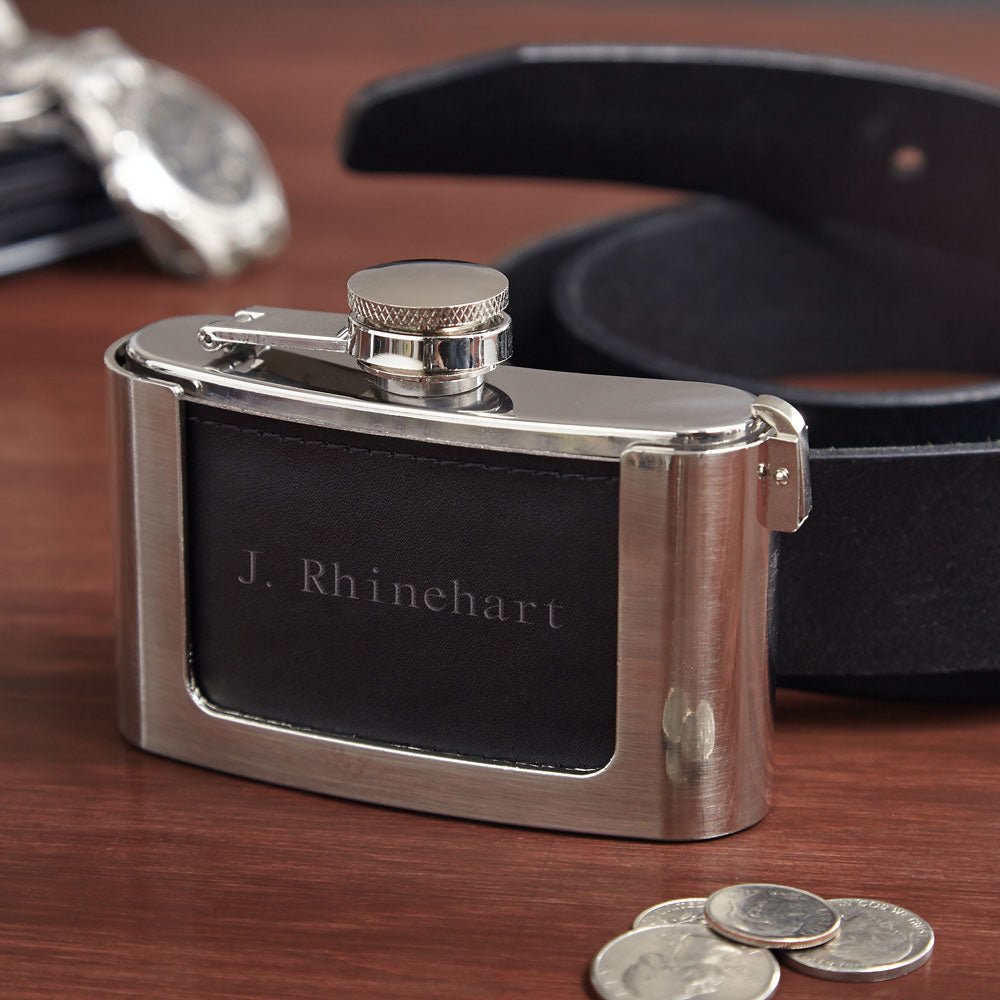 Flask belt buckle best sale