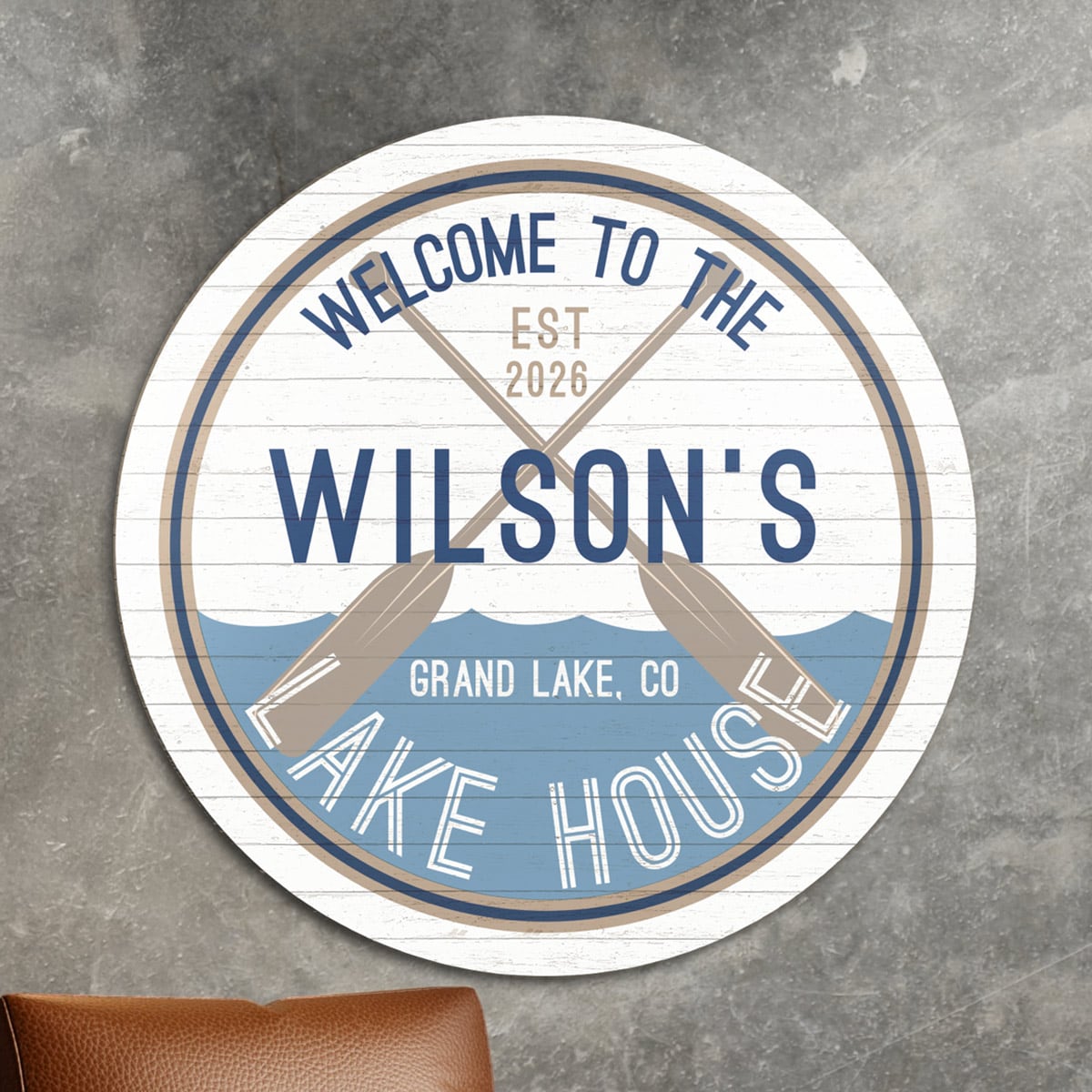 Vacation beach lake house 3-D personalized discount custom made sign