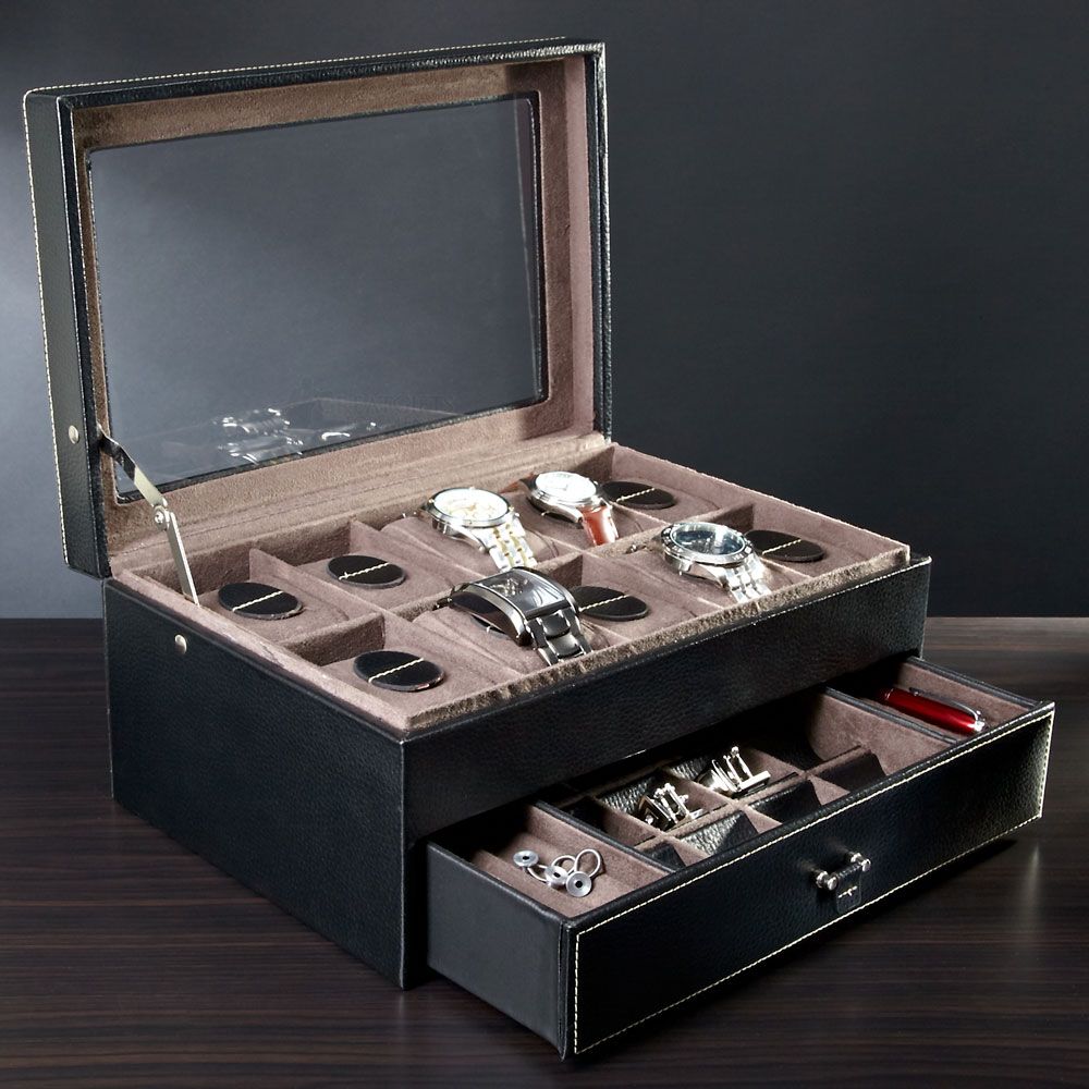 Watch Box / Holds Four Watches / Gifts / Watch Display / Small Watch Box / 4 2024 Watch Compartments / Gift for Him / Day of Grooms Gift