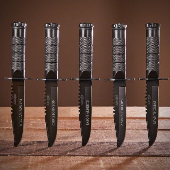 Set of 5 Groomsmen Survival Knives