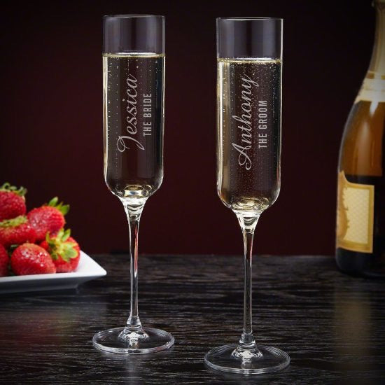 etched champagne saucers