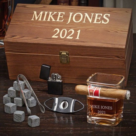 Personalized Cigar Bag, Christmas Thanksgiving gift Wedding Groomsmen  Husband Cigar Set, Gift , Cigar Case, Cigar Gift, Luxury Cigar
