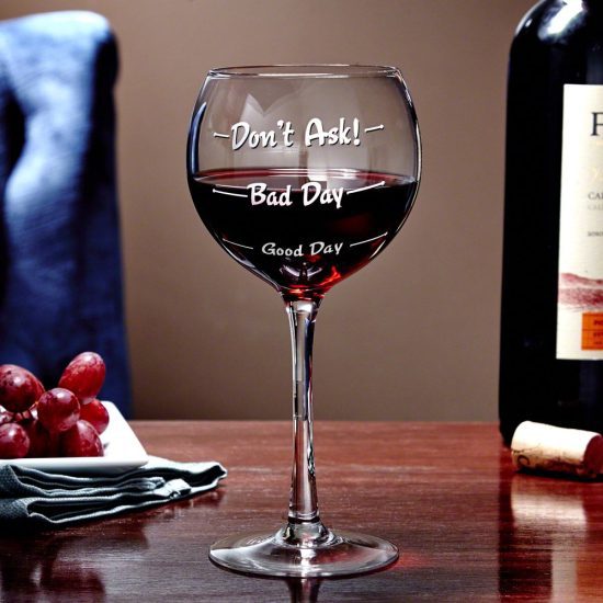 Funny Personalized Wine Glasses - Engraved Fun and Cute Novelty Wine Glass