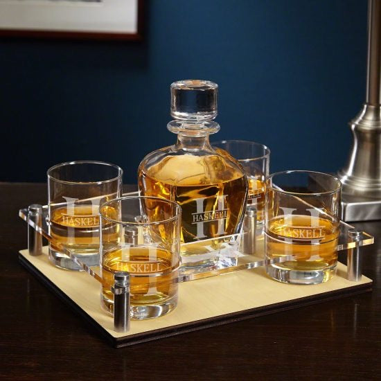 Decanters, Crystal Square Whisky Decanter Set