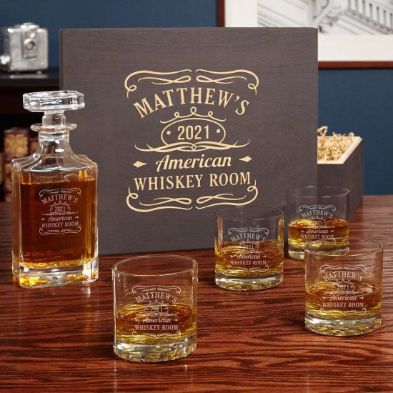 Amazon.com: 60th Birthday Gifts for Men Whiskey Glass Set - 60th Birthday  Decorations, Party Supplies - 60 Year Anniversary, Bday Gifts Ideas for  Him, Dad, Husband, Friends - Wood Box & Whiskey
