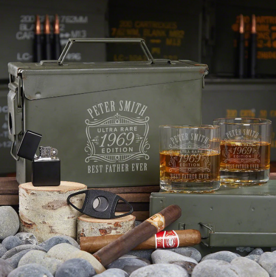 Whiskey Ammo Can Fathers Day Gift Basket