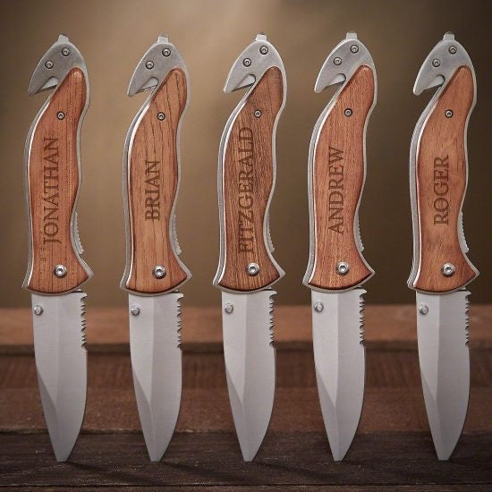 Custom Set of 5 Liner Lock Knives