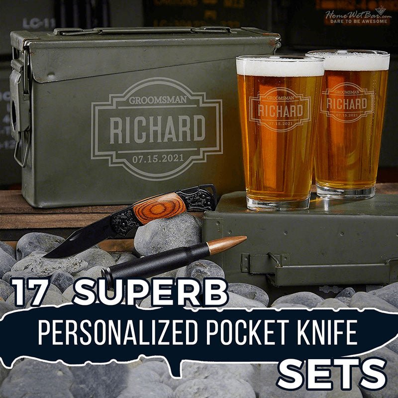 17 Superb Personalized Pocket Knife Sets - HomeWetBar