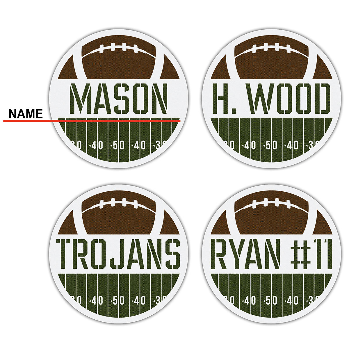 Football Fanatic Custom Name Sign