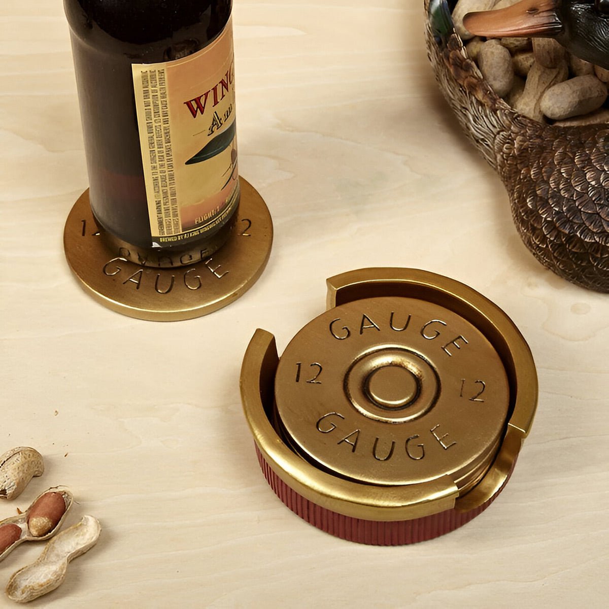 12 Gauge Shotgun Shell Coaster Set