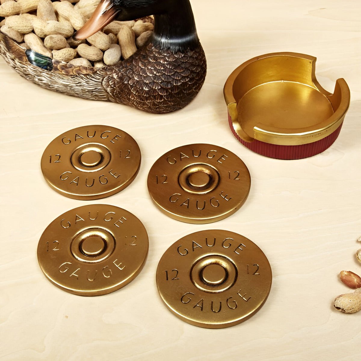 12 Gauge Shotgun Shell Coaster Set