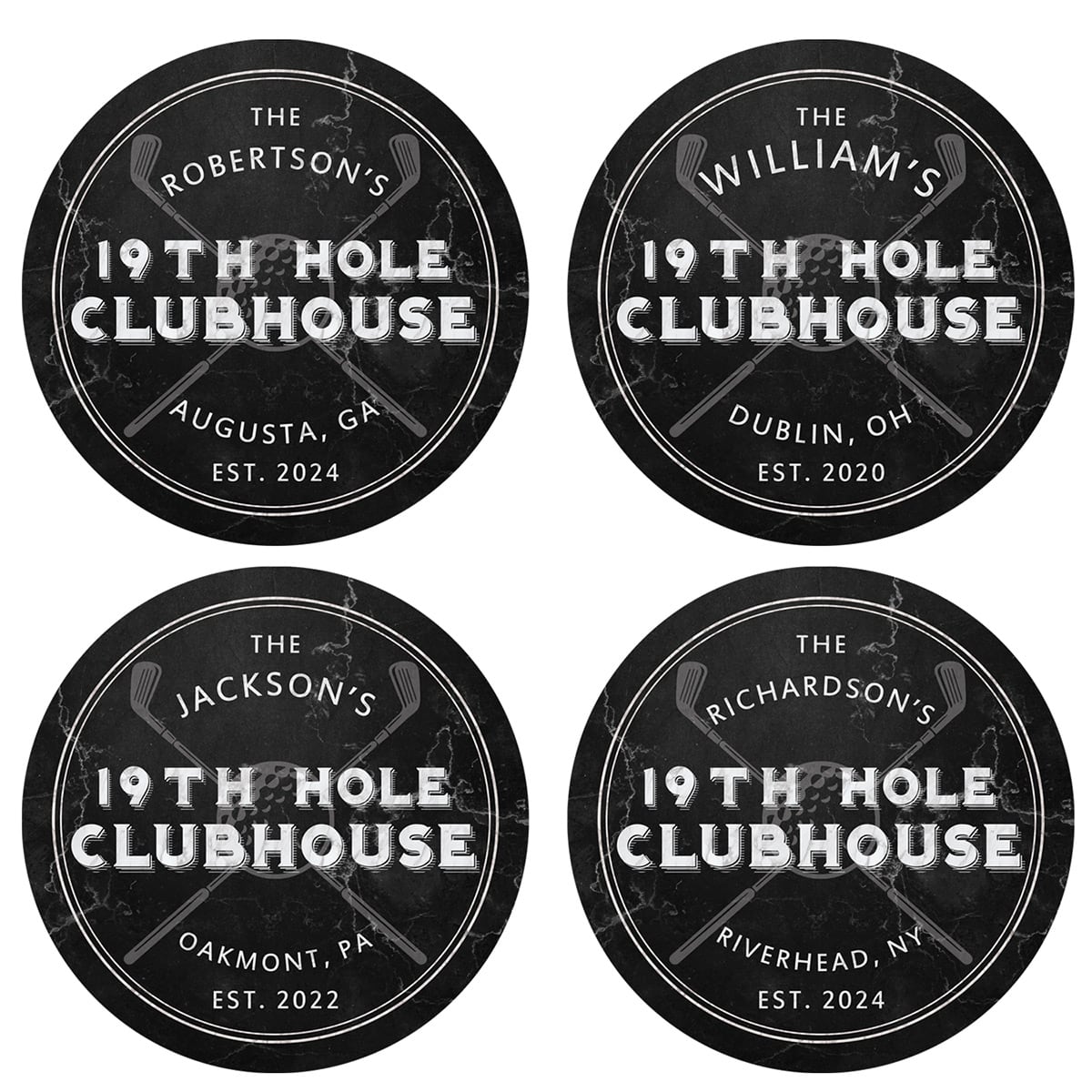 19th Hole Clubhouse Custom Golf Sign, Round