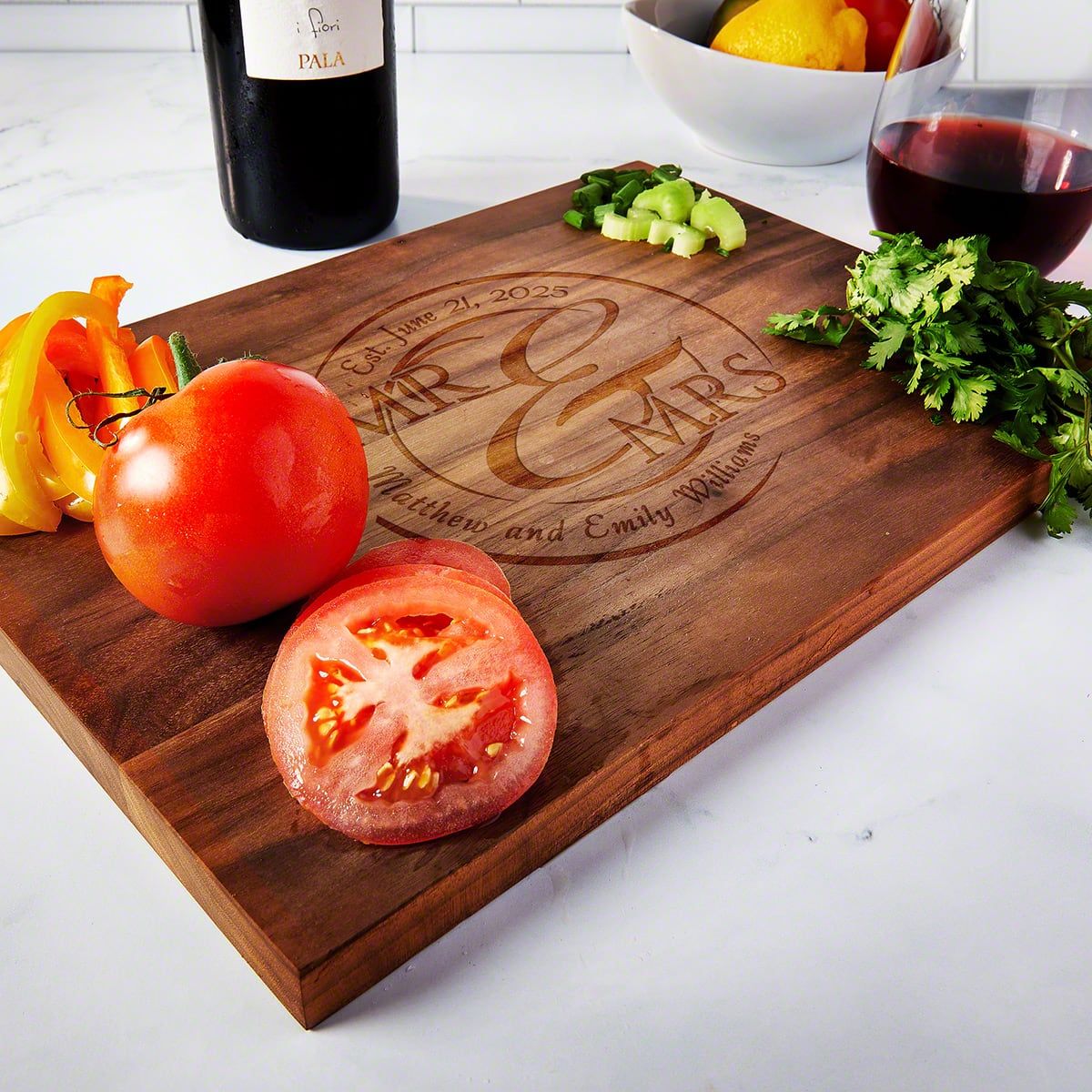 Walnut Engraved Cutting Board - Small (0.75in Thick)