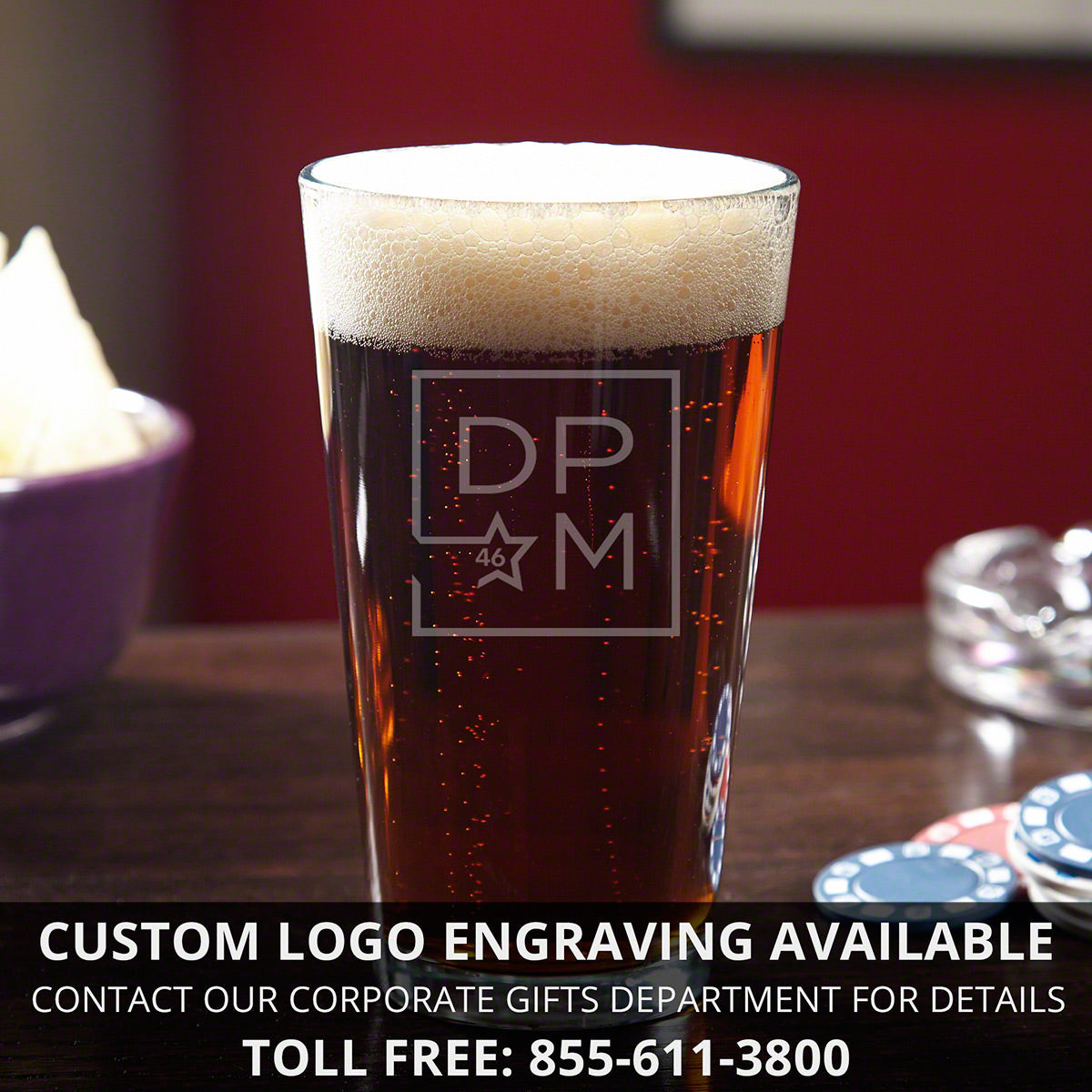 Personalized Pint Beer Glasses