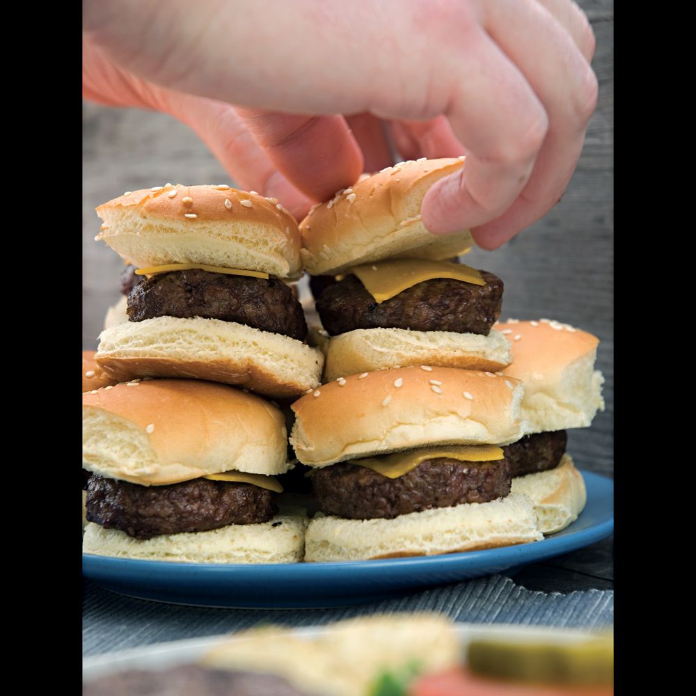 3 - in - 1 Sliders Grill Basket, Bun Cutter, and Mini Burgers Press