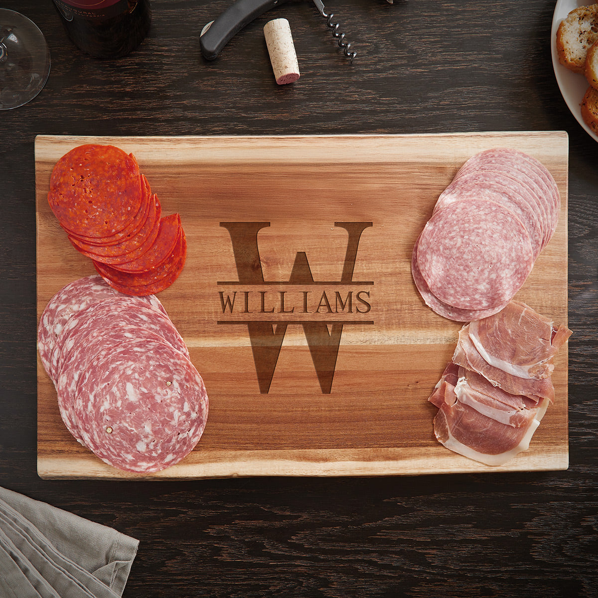 Exotic Hardwood Personalized Cutting Board - (1in Thick)