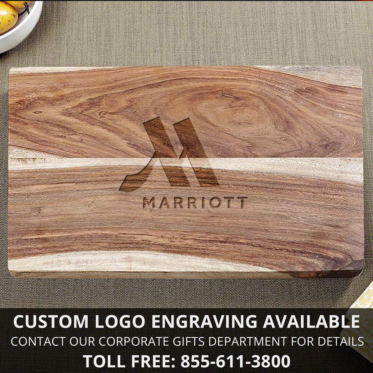 Exotic Hardwood Personalized Cutting Board - (1in Thick)