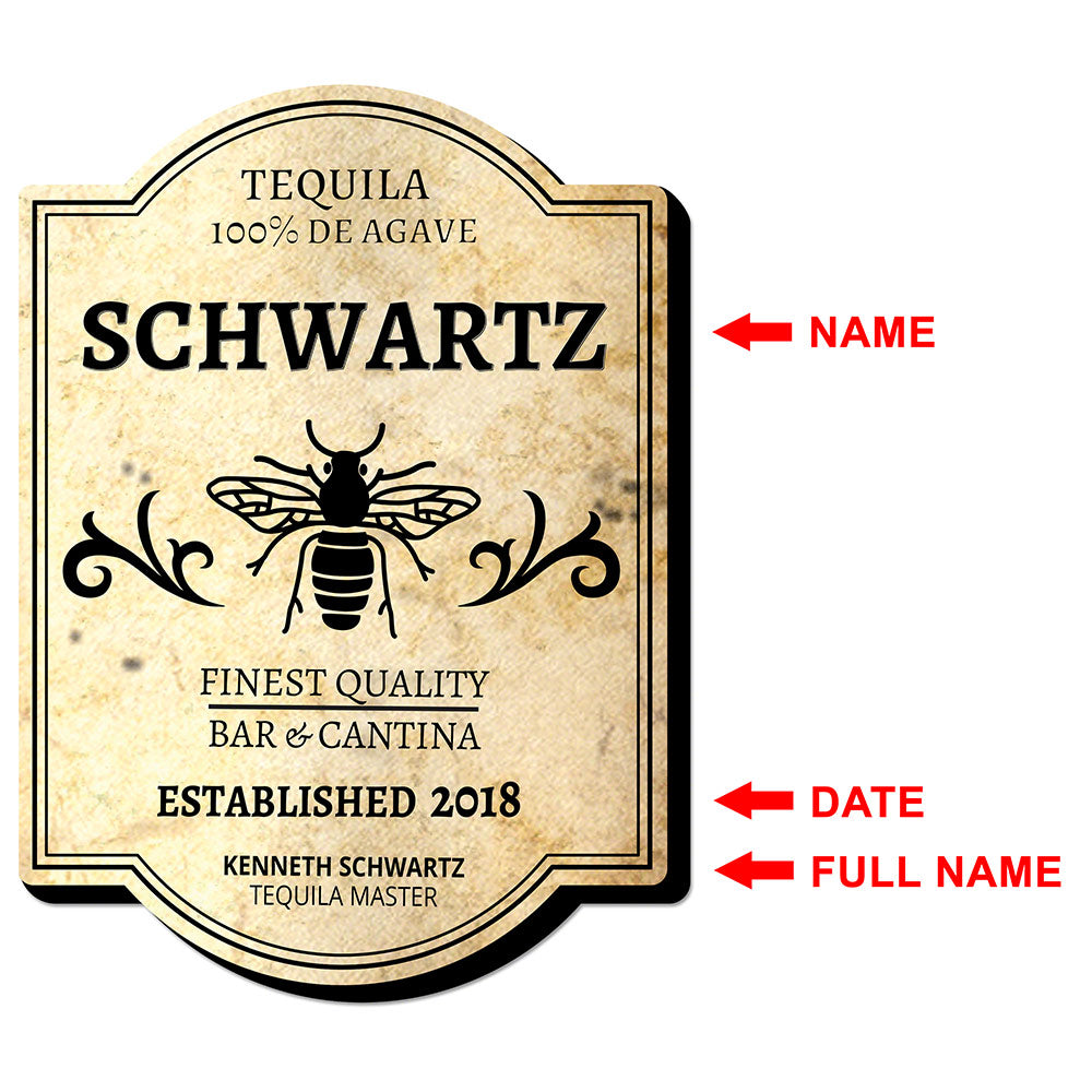 Tequila Master Personalized Bar Sign