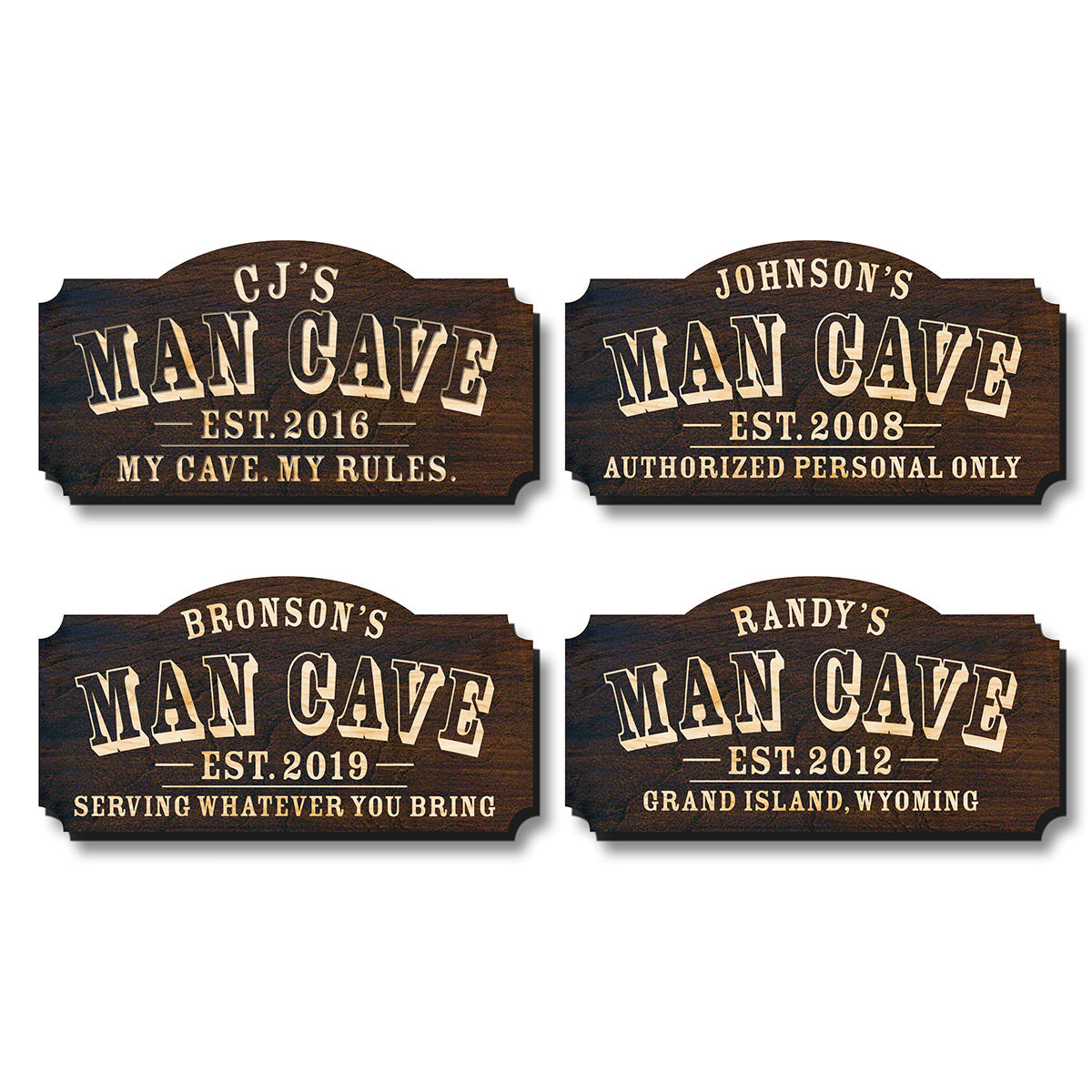 Man Cave Custom Wooden Sign (Signature Series)