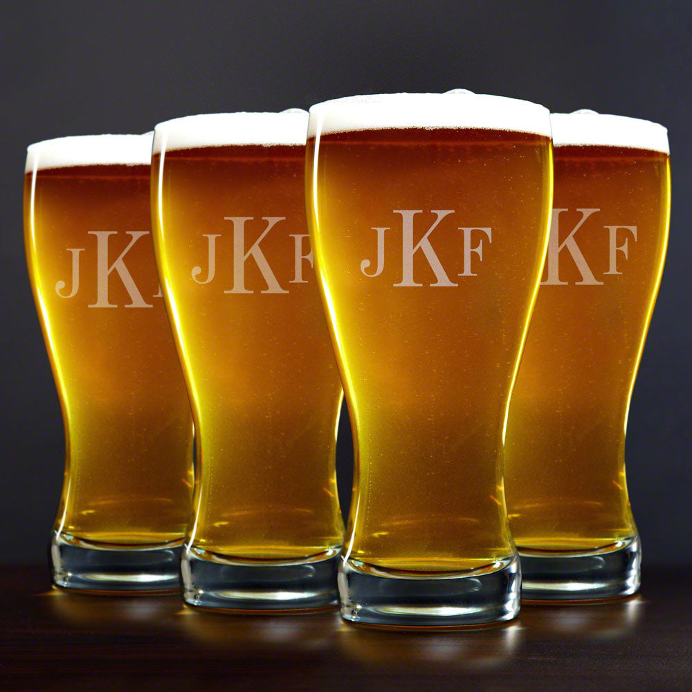 Pilsner Beer Glasses, Set of 4