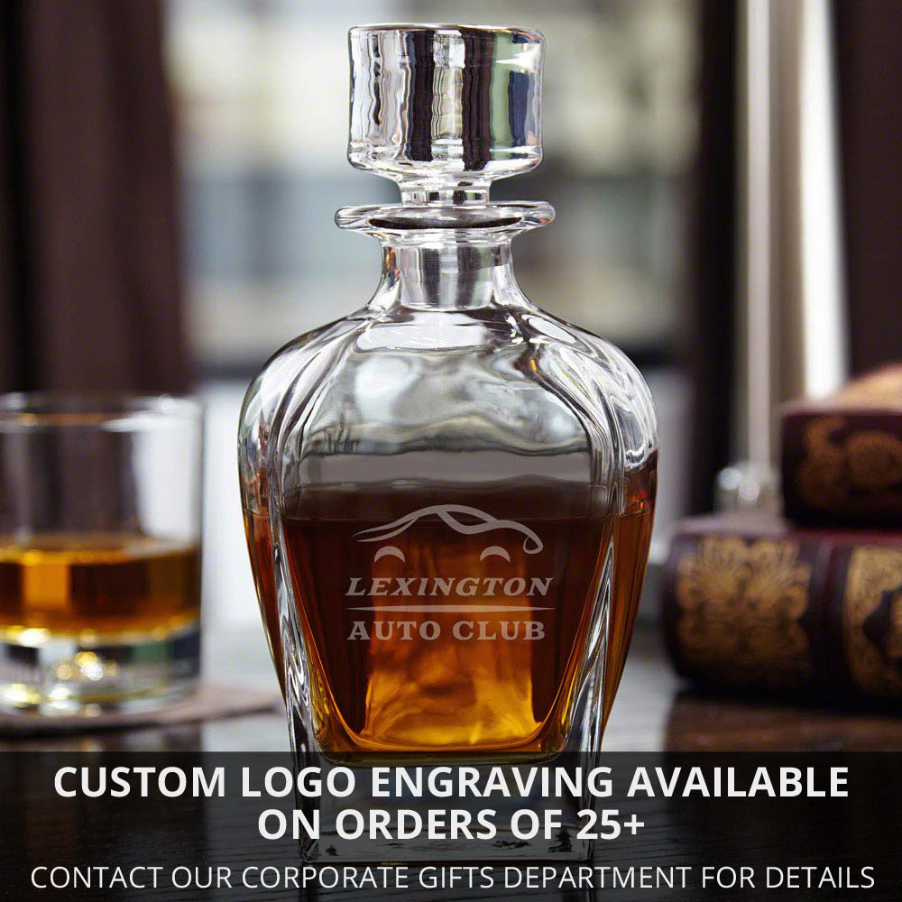 Engraved Whiskey Decanter Set with Glencairn Glasses