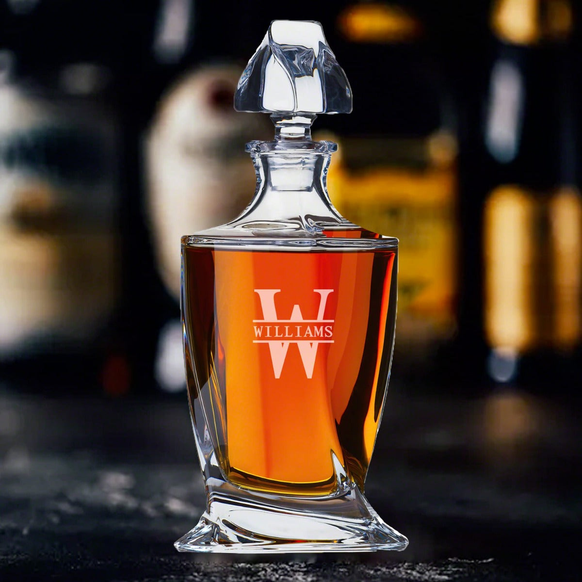 Vicente Custom Whiskey Decanter - Twist Liquor Decanter