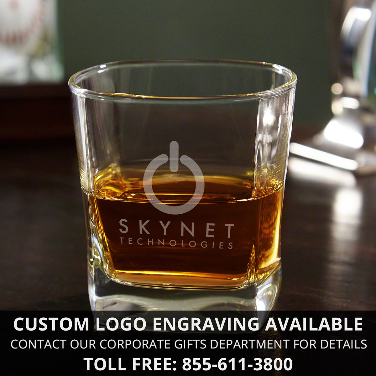 Personalized Whiskey Glasses and Cigar Gift Set