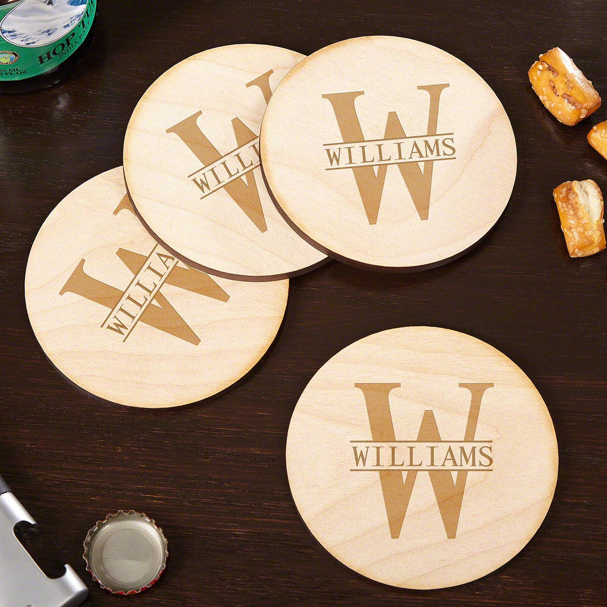 Handcrafted Custom Wooden Drink Coasters