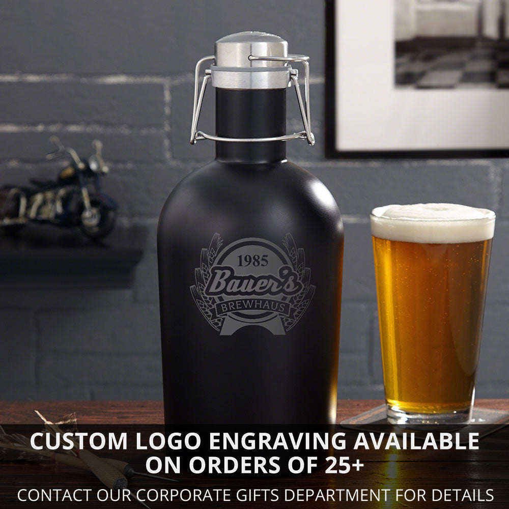 Personalized Growler and Pint Glass Beer Gift Set