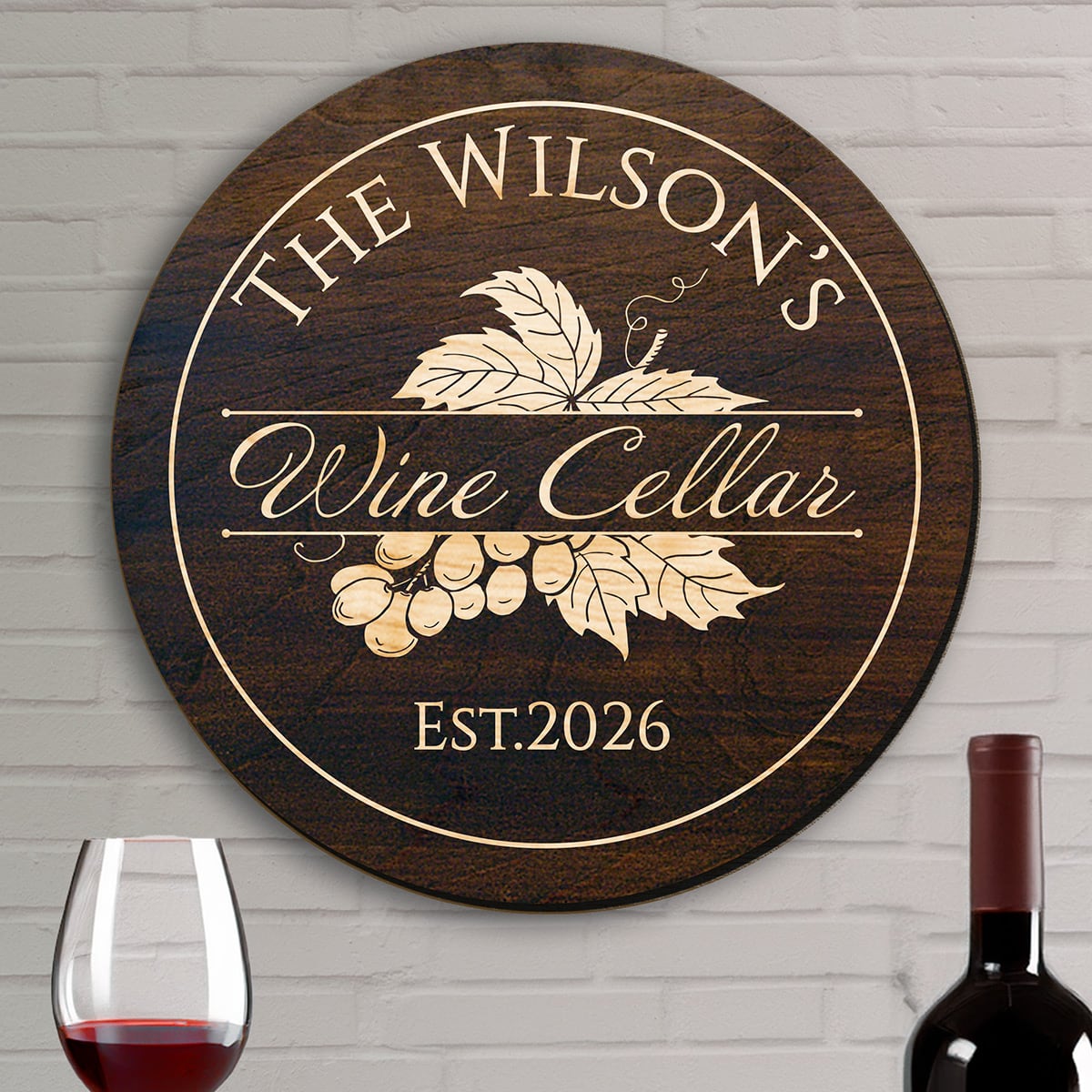 Rhone Valley Personalized Wine Cellar Sign (Signature Series)