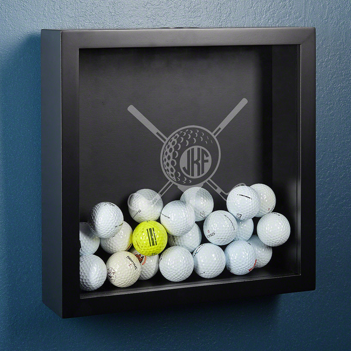 Personalized Golf Ball Shadow Box - Golf Ball Display Case