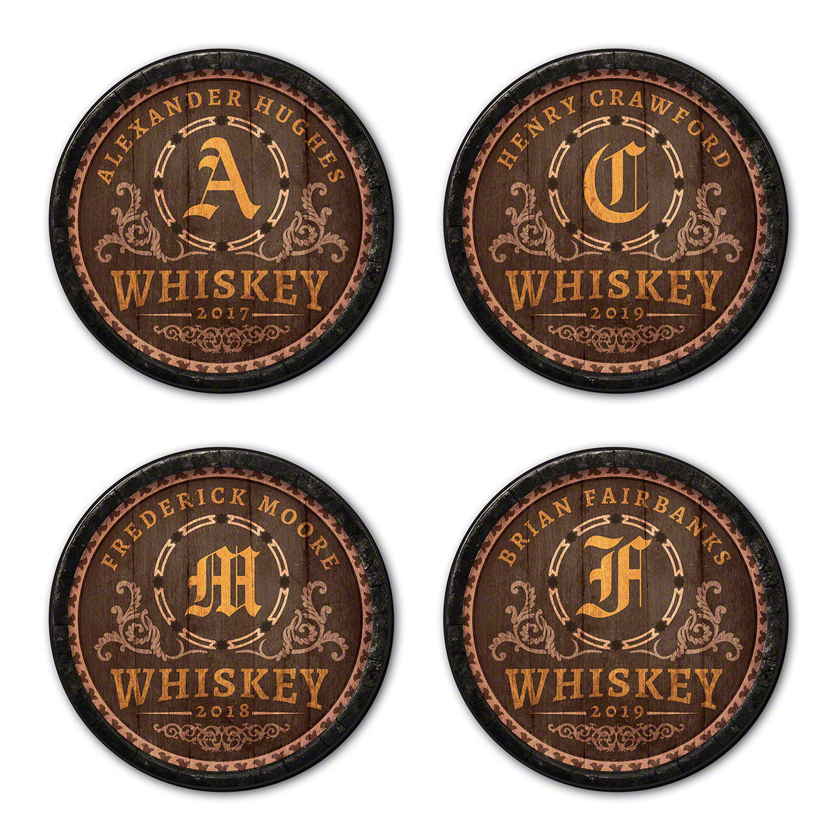 Lancaster Personalized Whiskey Barrel Bar Sign