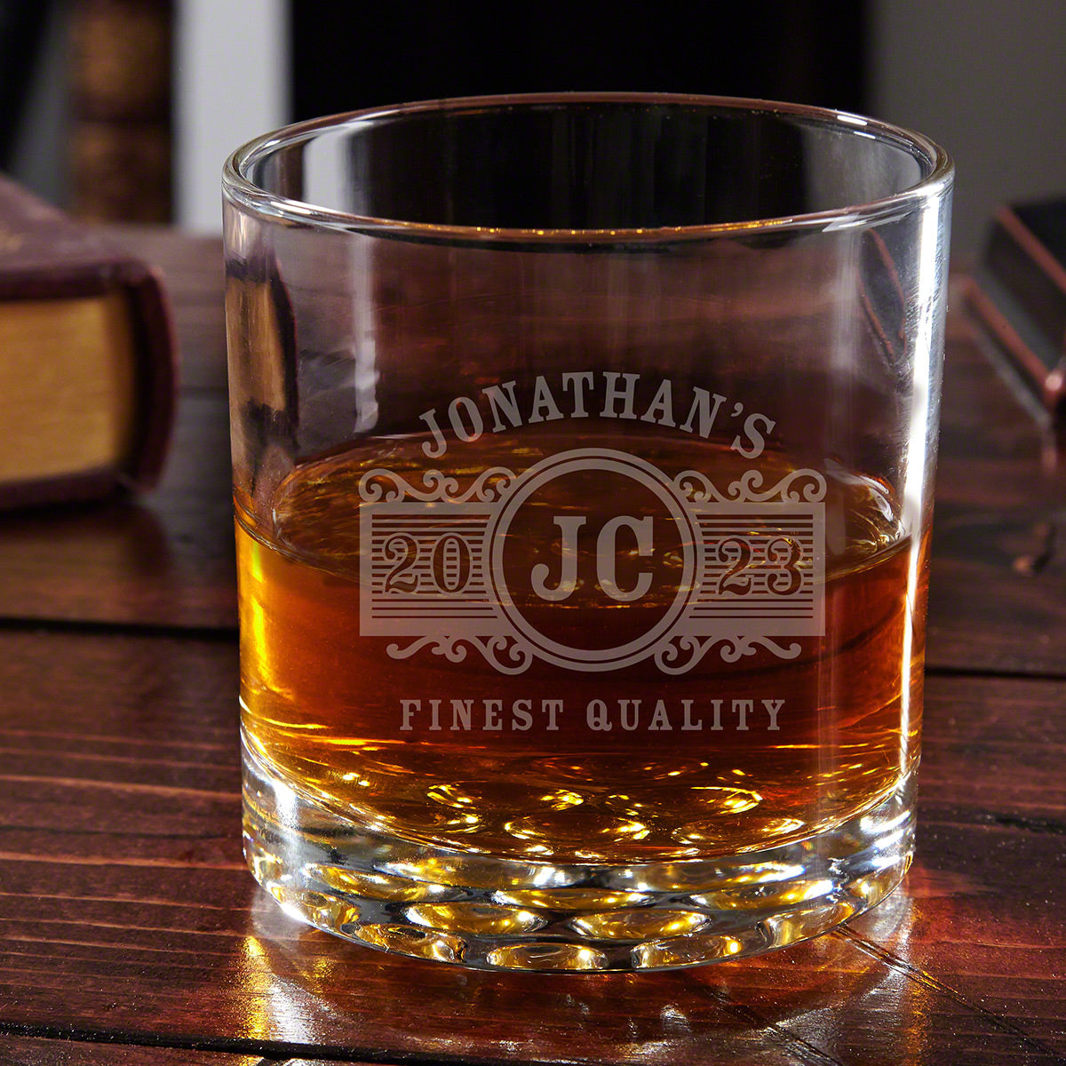 Engraved Whiskey Chilling Stones and Rocks Glass Set 