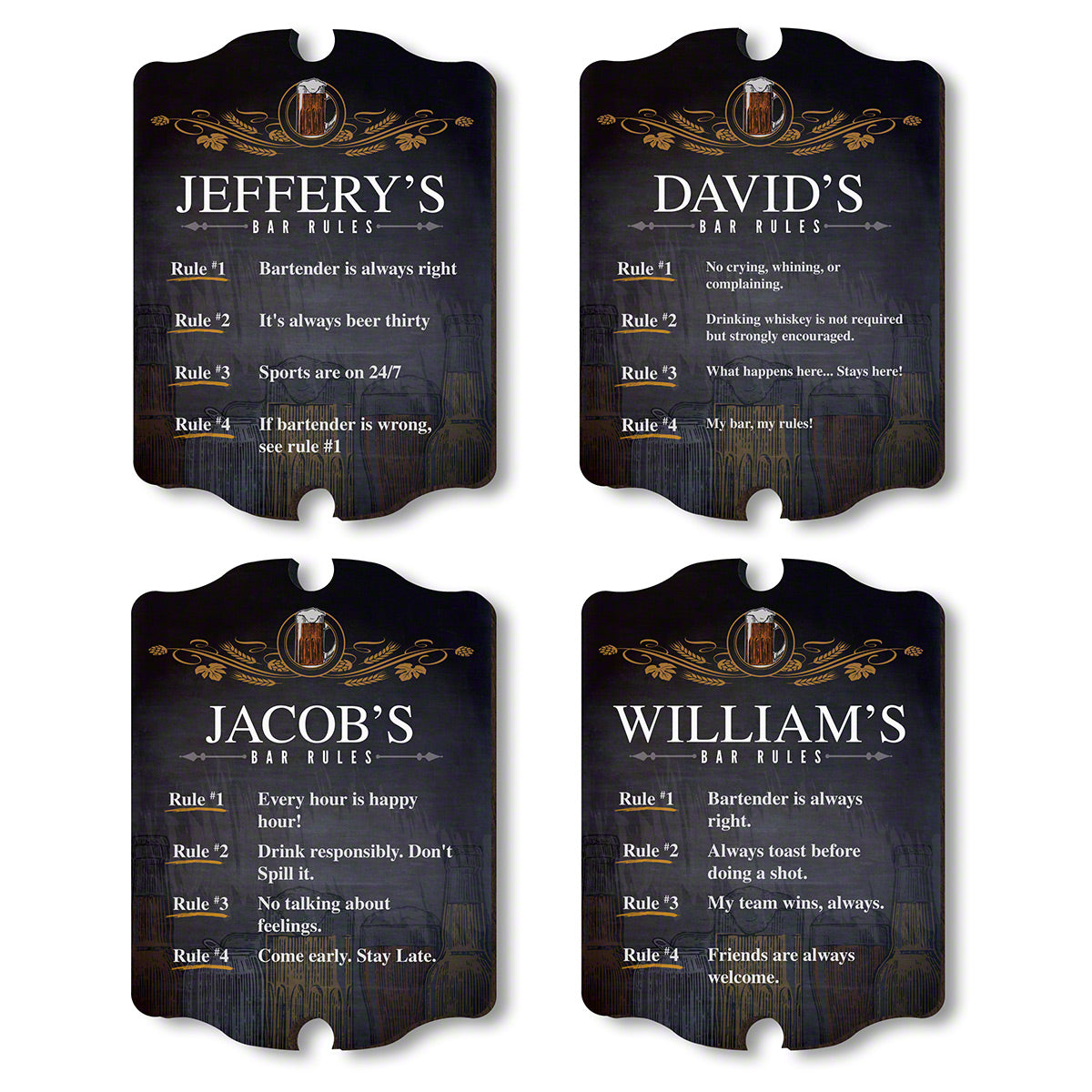 Code of Ethics Personalized Wooden Bar Sign 