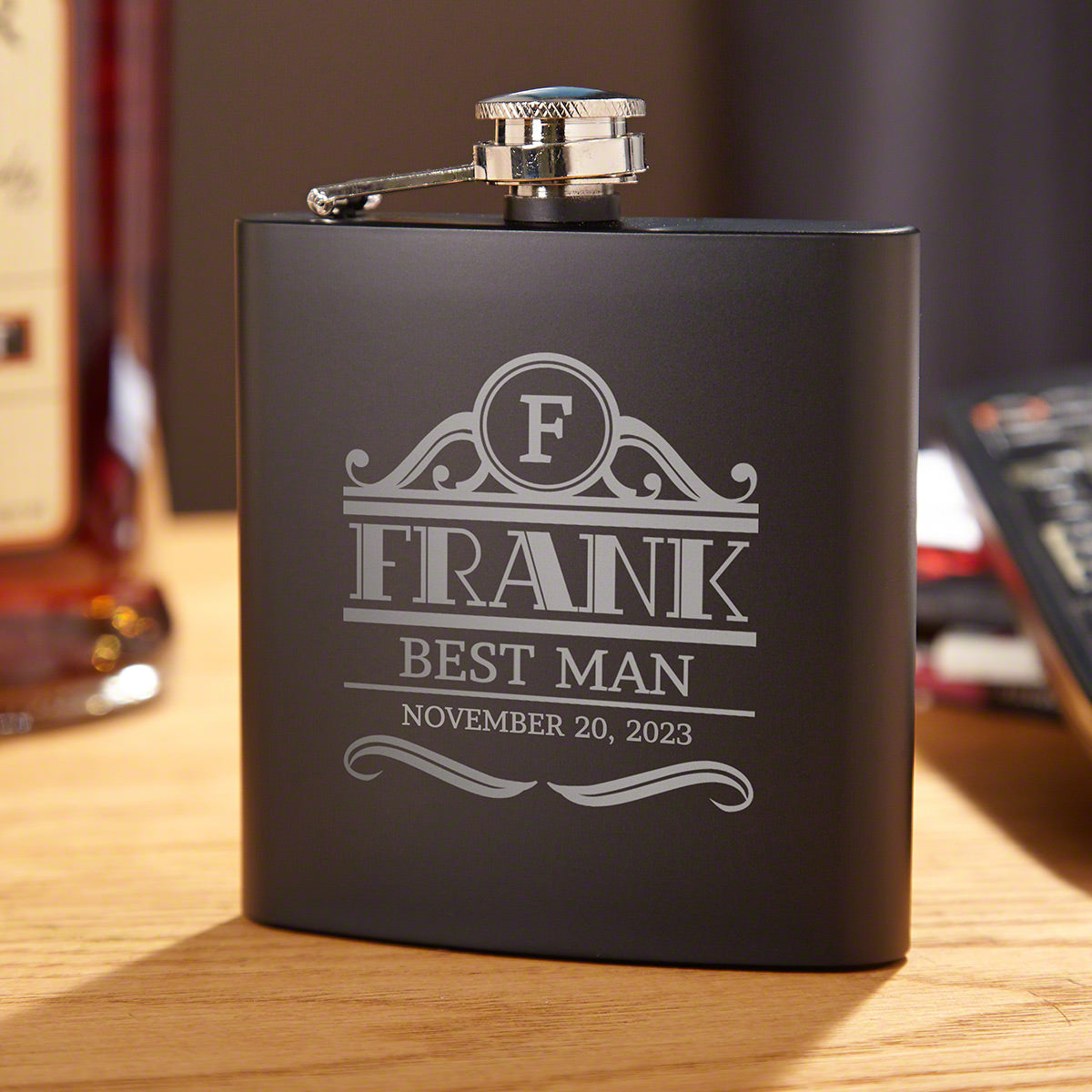 Personalized Black Flask