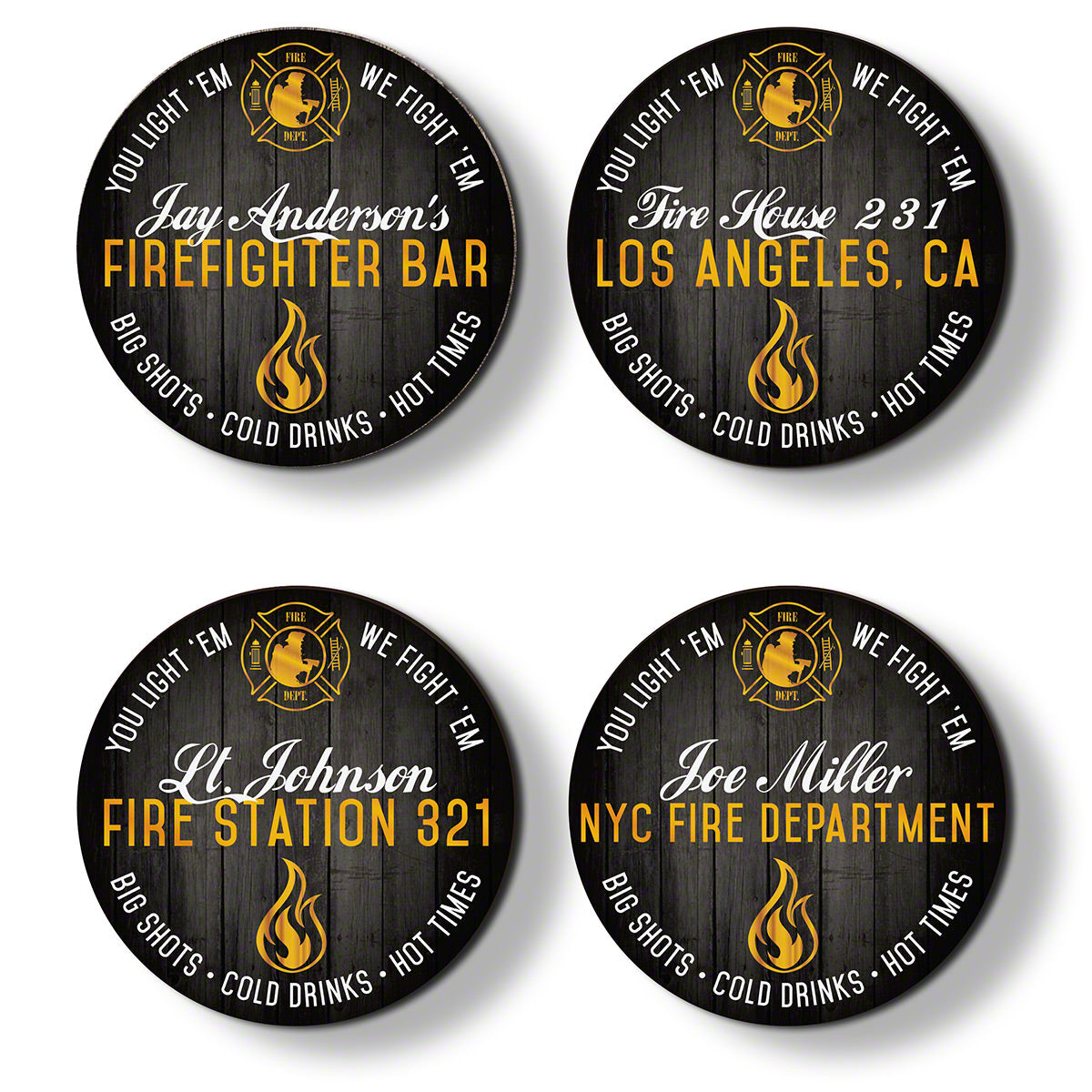 Fired Up Custom Bar Sign - Gift for Firefighters