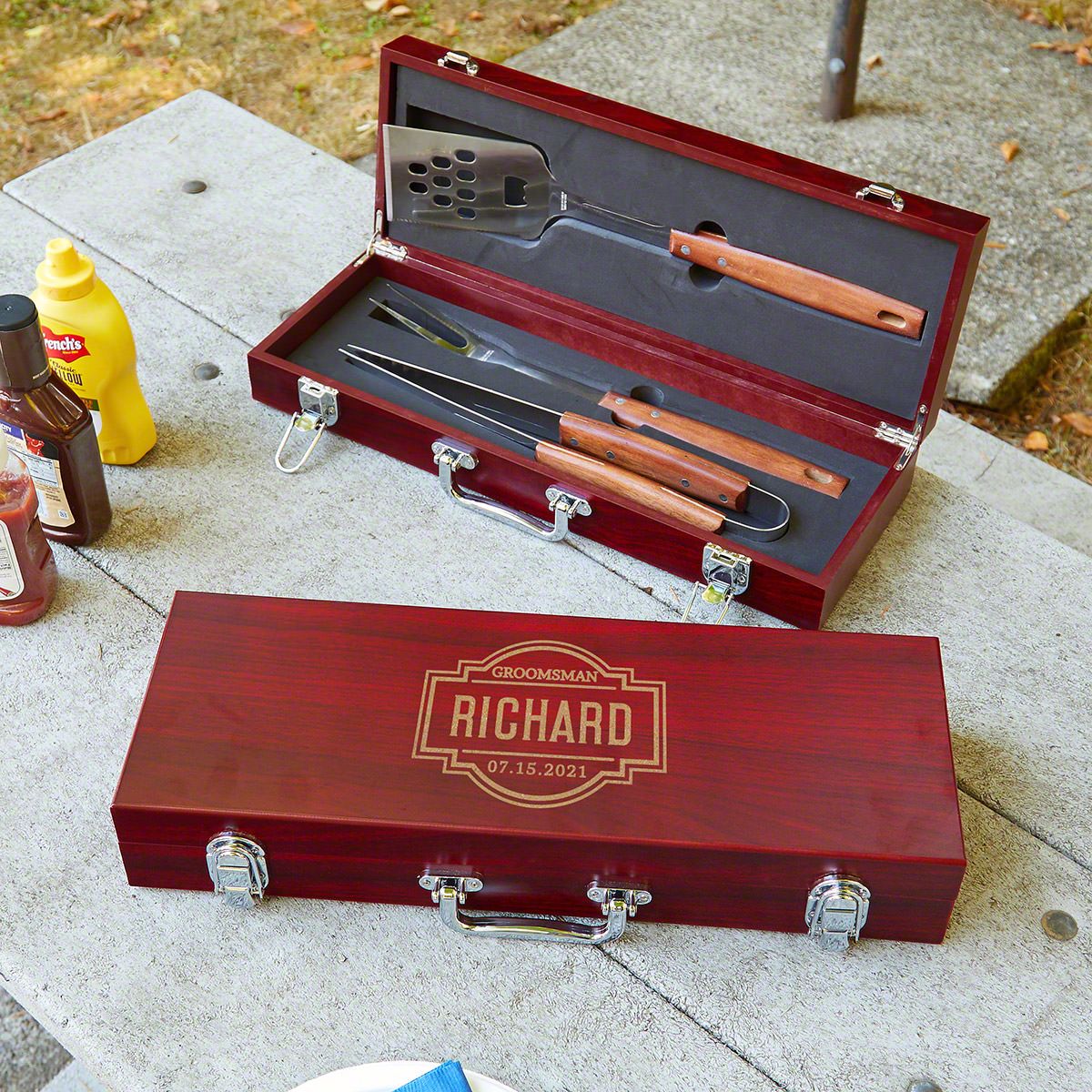 Personalized BBQ Set  Gift for Guy