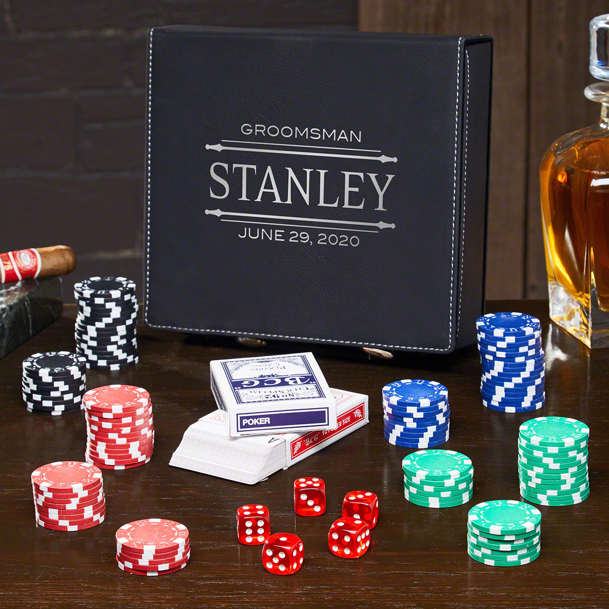 Personalized Poker Set - Gift for Groomsmen