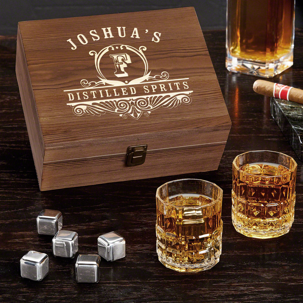 Personalized Whiskey Gift Set