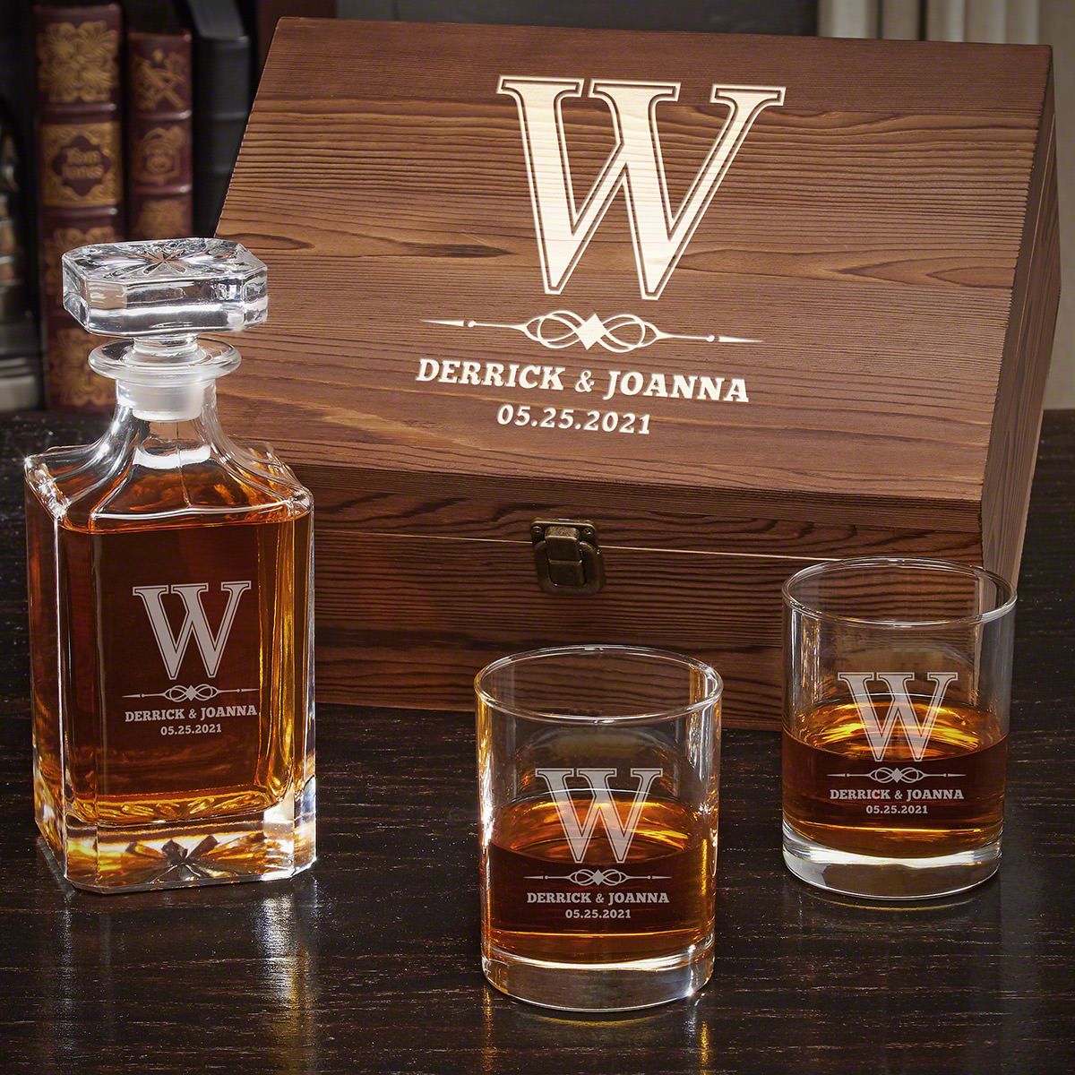 Carson Personalized Decanter Set with Eastham Glasses