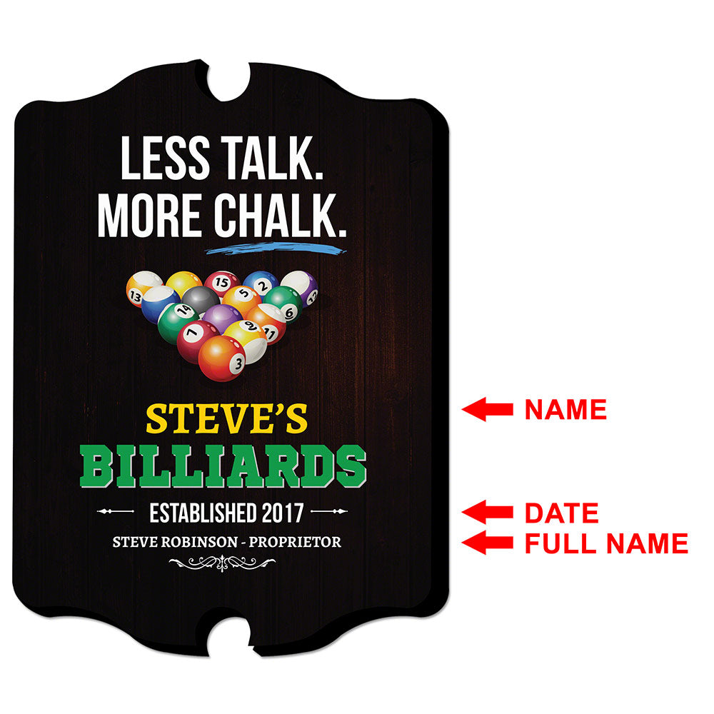 Billiards Custom Sign
