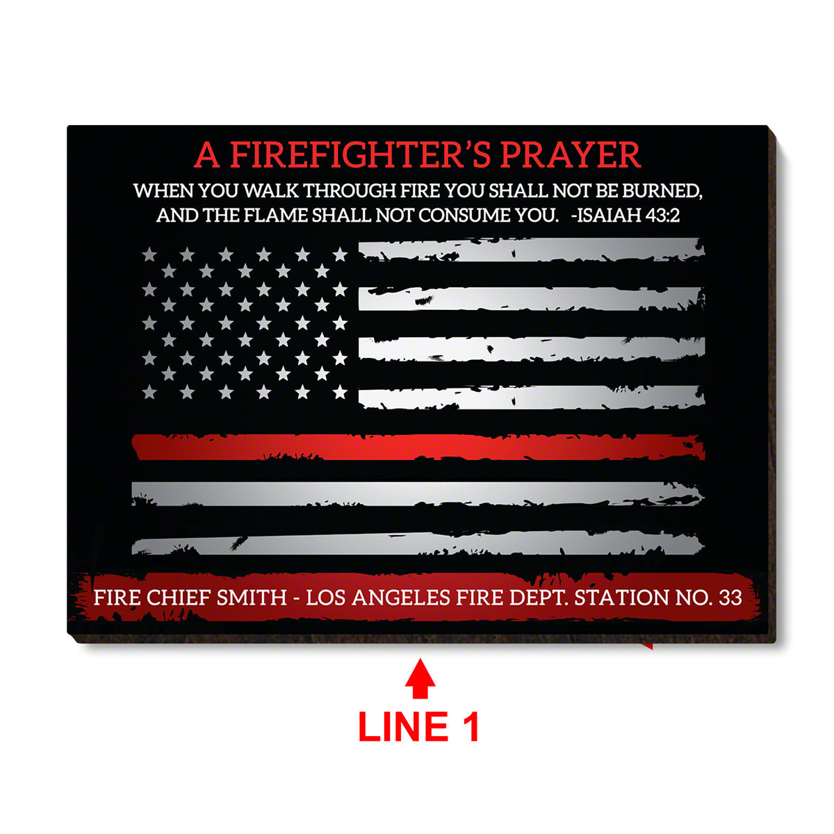 Custom Firefighters Prayer Sign Isaiah 43:2
