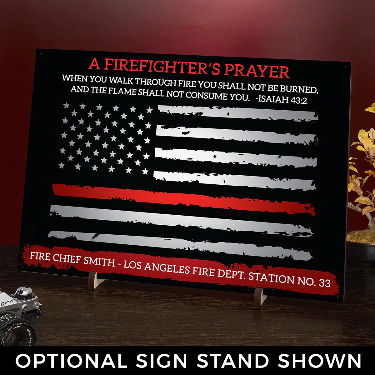 Custom Firefighters Prayer Sign Isaiah 43:2