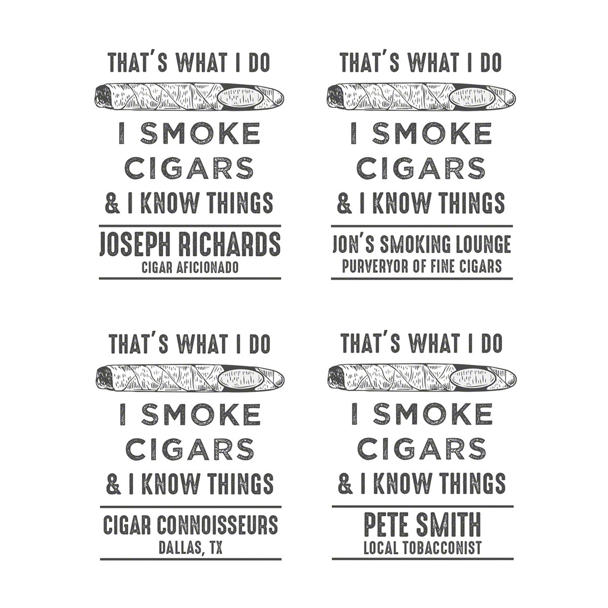 I Smoke Cigars and I Know Things Custom Cigar Band Holder Shadow Box