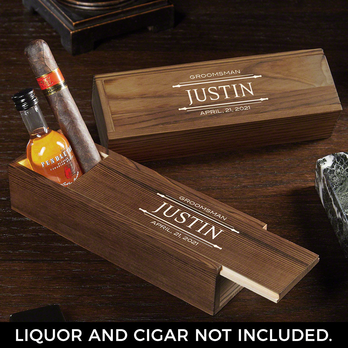 Customizable Cigar Box - Gift for Groomsmen