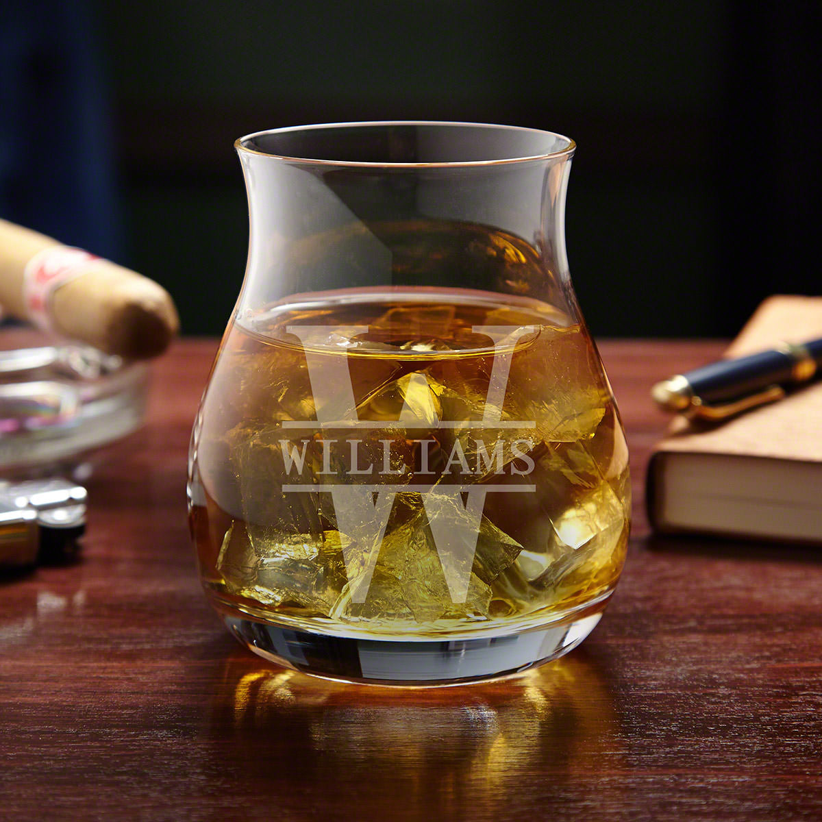 Engraved Canadian Glencairn Whisky Glass