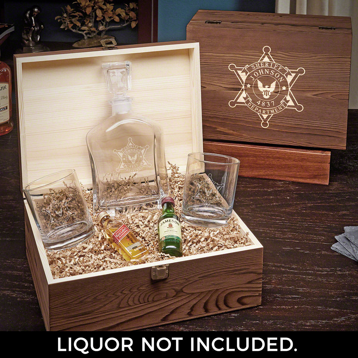 Personalized Argos Decanter Set Sheriff Gifts