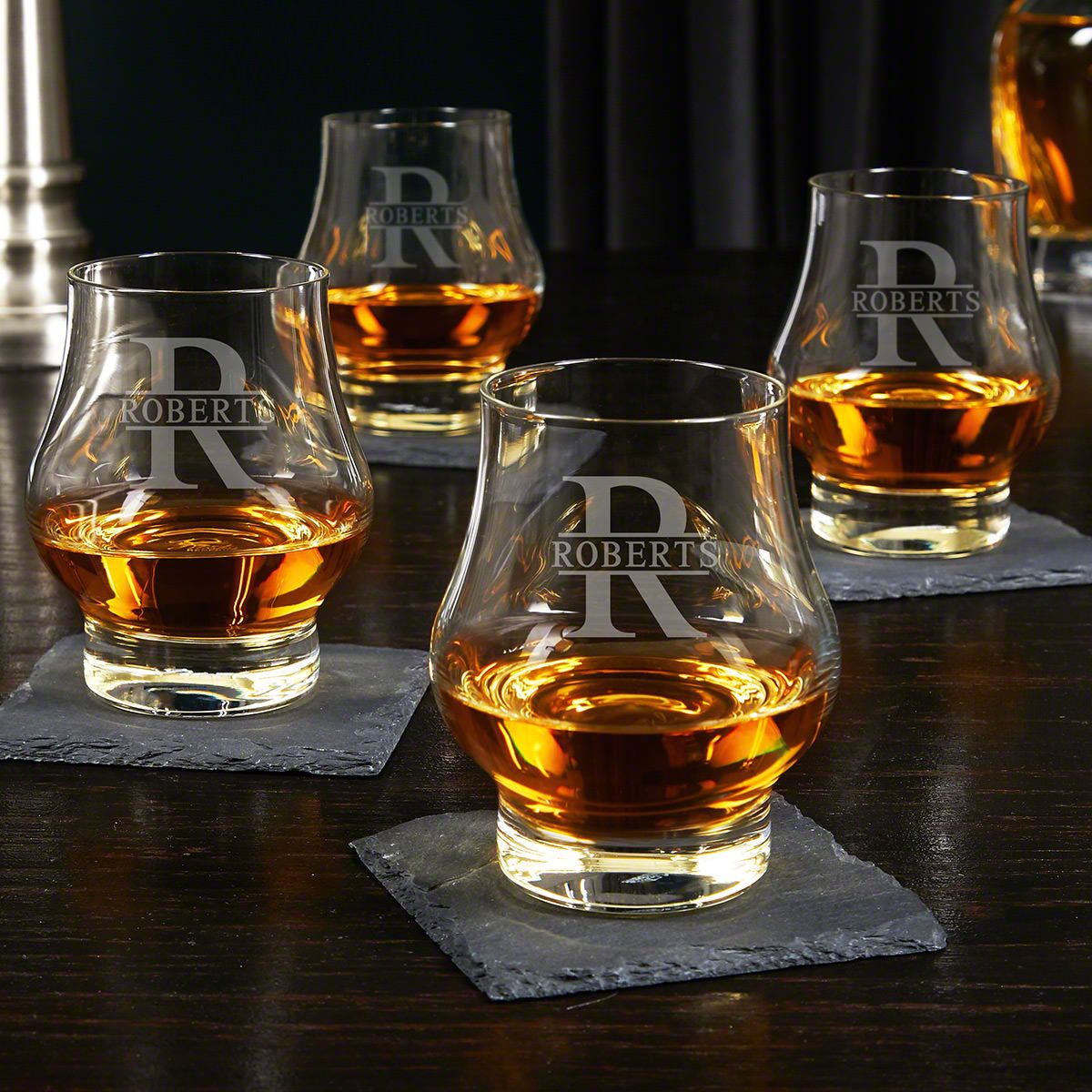 Engraved Official Kentucky Bourbon Trail Whiskey Glasses, Set of 4