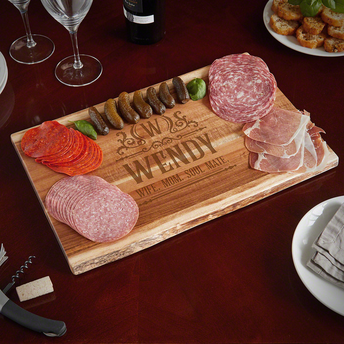 In the Raw Personalized Charcuterie Board - (1in Thick)